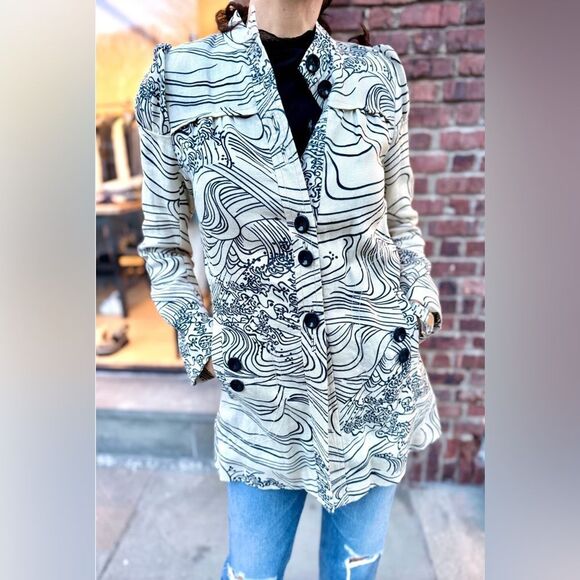 Anthropologie Elevenses Linen Blend Jacket - Picture 8 of 8